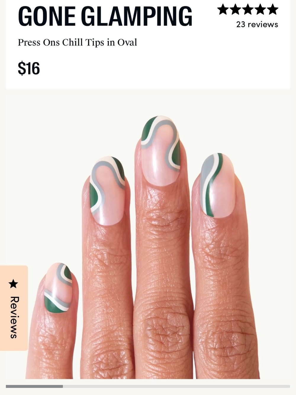 Chillhouse Chill Tips Glue-On Nails in Gone Glamping